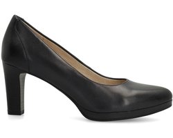No Stress - Dames - Donkerblauwe leren pumps - Maat 38