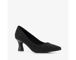 Nova dames pumps met glitters zwart - Maat 38