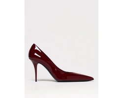 Patent Leather Pointy Toe Stilettos Wo - Burgundy Pumps