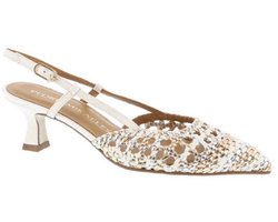 Pedro Miralles Dames Slingback Metal Blanco | Goud | Maat: 37
