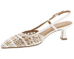 Pedro Miralles Dames Slingback Metal Blanco | Goud | Maat: 39