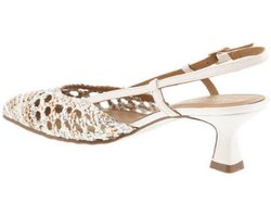 Pedro Miralles Dames Slingback Metal Blanco | Goud | Maat: 41