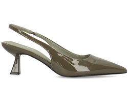 Sacha - Dames - Groene lak slingback pumps - Maat 37
