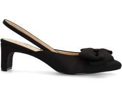 Sacha - Dames - Zwarte slingback pumps met strik - Maat 38