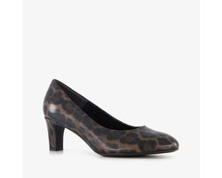 Tamaris dames pumps met panter dessin bruin zwart - Maat 41