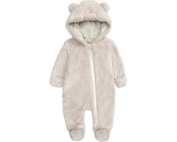 Baby Beren Romper Onesie Jumpsuit - Maat 62 - Beige
