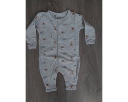 Baby pyjama - biologisch katoen - drukknoopsluiting tot in het been - maat 50/56 - print Koala
