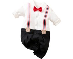 Baby strikje jarretel jumpsuit voor heren (73)