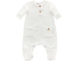 Bamboom Velvet Boxpakje Met Voetjes Offwhite 6 Mnd