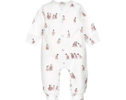 Boxpakje Penguin – Gebroken Wit/Bruin – Hot Pink - Maat 68 - Onesie