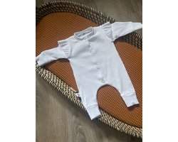 Boxpakje Ribstof Wit - Ruffles - Little Adventure - Maat 50/56 - Effen - GOTS keurmerk
