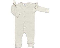 Boxpakje ruffle - Rib Jersey - Natural beige - maat 50/56
