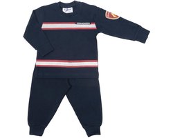 Brandweer Baby/Peuter/Kleuter/Kinderpyjama - collectie Fun2Wear rode streep/blauw - Maat 62