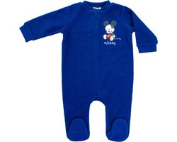 Disney Mickey Mouse Boxpak - Geborduurd - Fleece - Navy - Maat 56/62 (3 maanden / 60 cm)