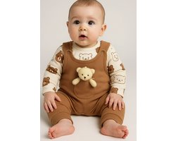 Dutchdreumes boxpak knuffelpakje babyset Mini Beer 2 delige set maat 56/62 100% katoen