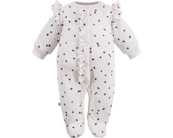 Eevi - Boxpakje/Slaappakje/Pyjama/Onesie - Zwarte vlekjes - Maat 62 - 2 t/m 4 maanden