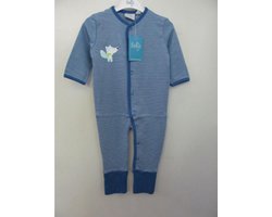 Feetje babypak vosje blauw streep maat 68