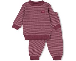 Feetje wafel Pyjama - Autumn Special Wijn melange - Maat 68