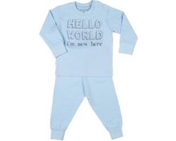 Frogs and Dogs Pyjama Hello World blue maat 62
