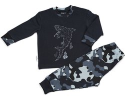Frogs and Dogs - Pyjama Shark - Navy Blauw - Maat 62 - Jongens