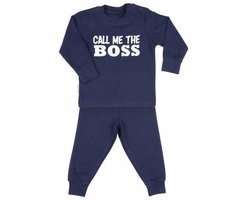 Frogs and Dogs tricot baby pyjama The boss  - 74  - Roze