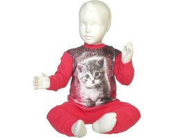 Fun2Wear 2 delige pyjama set Kitten Fuchsia mt.86