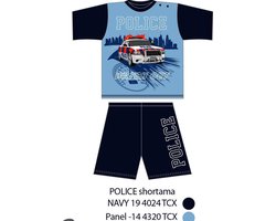 Fun2wear - baby - kinder - tiener - Politie / Police - shortama / pyjama - blauw - maat 86