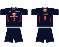 Fun2Wear - Driver 1 Shortama Teen | Donkerblauw - Katoen - Maat 140