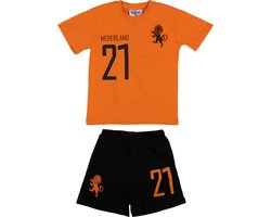 Fun2Wear - Elftal Shortama Baby | Oranje - Katoen - Maat 86