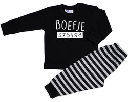 Fun2Wear - Pyjama Boefje - Zwart - Maat 86 -
