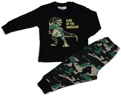 Fun2Wear - Pyjama Dino - Zwart - Maat 80 - Jongens