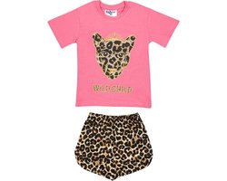Fun2Wear - Wild Child Shortama Teen | Roze - Katoen - Maat 152