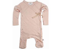 Lille Barn - Overslag boxpakje / kruippakje - merino wol - roze - maat 56