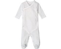 Lodger - Boxpak met voetjes - Newborn - 50 - Wit - Katoen - Handige overslag