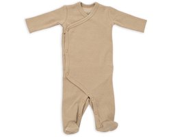 Lodger - Boxpakje beige - met voetjes - 100% katoen - Maat 50 - Overslag boxpak