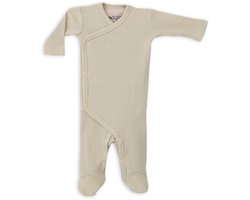 Lodger - Kruippakje met voetjes - maat 50 - creme - Luchtig katoen - Newborn