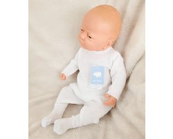 Mac Ilusion Gebreid Baby Pakje 2-dlg | 9201 | Wit | Met Voetjes | Prematuur | maat 44