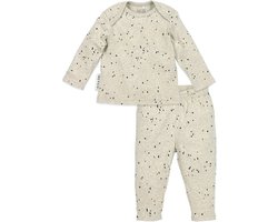 Meyco Baby Rib Mini Spot Pyjama - Sand Melange - 50/56