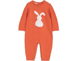 Minora gebreide unisex boxpakje- Baby jongens en meisjes- Maat 62-1/3 maanden-Newborn overalls winter- Konijn patroon romper- Baby kleding jongens-Kraamcadeau - Babyshower Cadeau- Sinterklaas