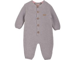 Minora gebreide unisex boxpakje- Baby jongens en meisjes- Maat 74/ 6-9 maanden-Newborn overalls winter- Romper- Baby kleding jongens-Zilver-Kraamcadeau - Babyshower Cadeau- Sinterklaas