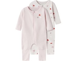 NAME IT - NBFNIGHTSUIT 2P ZIP FF CAR. HEART NOOS - Baby - Pyjamas