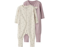 NAME IT - NBFNIGHTSUIT 2P ZIP FF HEART NOOS - Baby - Pyjamas