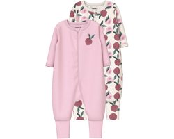 NAME IT- NBFNIGHTSUIT 2P ZIP FF PEACHES NOOS - Meisjes - Sleepsuit