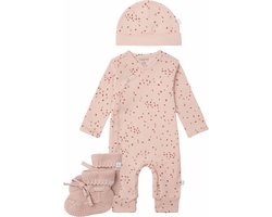 Noppies - Kledingset - 3delig - Boxpak Nuuk - Muts Navar - Slofjes Nelson - Rose Smoke - Maat 56