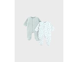 Noukie's - 2 Pack - Fluweel - Pyjama - Unie - Vogels - 9 maand 74