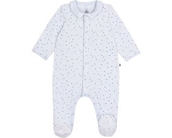 Petit Bateau Fluwelen babypyjama met kraag en print