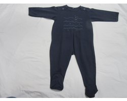 petit bateau , jongens, pyjama ,marine , katoen , 12 maand 74