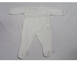 petit bateau , pyjama , eponge , wit , unie , 18 maand 81