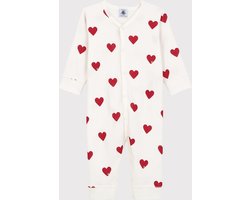 Petit Bateau Slaappakje zonder voetjes met hartjesprint in katoen voor baby's Meisjes Boxpak - Wit;Rood