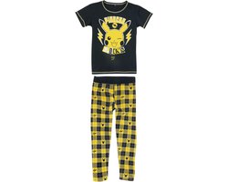 Pokémon Kids - Pikachu - Rocks Kinder pyjama's zwart-geel 134/140 Katoen -